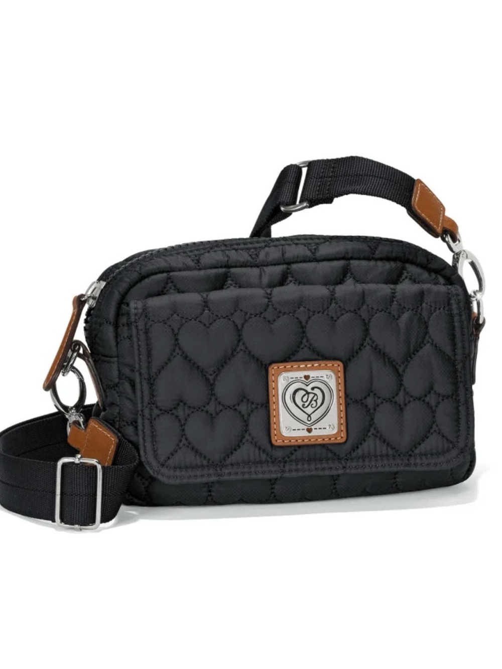 Brighton Black Quilted Heart to Heart Knix Utility Bag